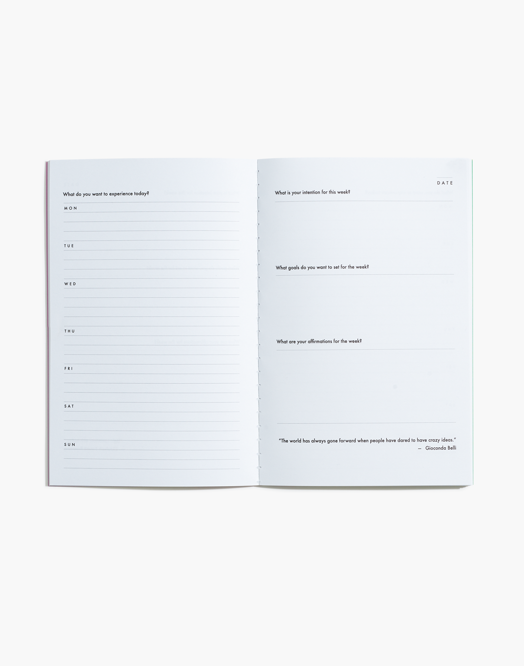 Feel Good. Intention Journal. English Edition